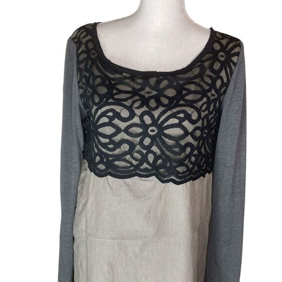 Neesh by D.A.R. Wm’s Sz Med Multi Color Black Overlay Multi Layered Midi Dress - Picture 2 of 5